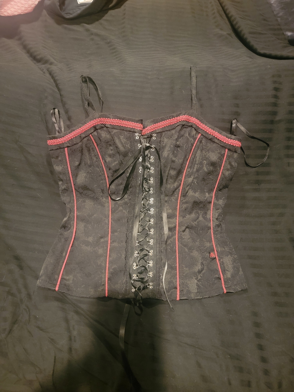 Tripp Nyc Black & Red Corset Top Size XL
